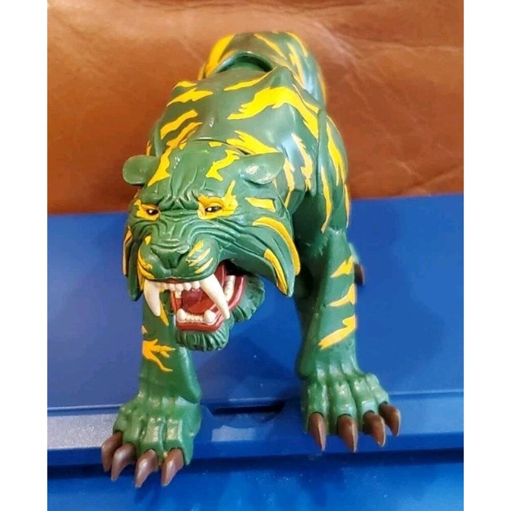 9.5 In Masters Of Universe Green Gold Battle Cat Saber Tooth Tiger Figure 2001